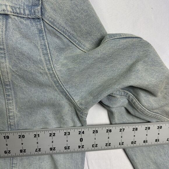 Pance News Denim Trucker Jacket Womens 3XL Light Blue Embroidered Elephant Rare‎ - Picture 10 of 12